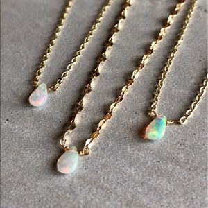 LAST ONE Estrella & Luna delicate opal choker necklace
